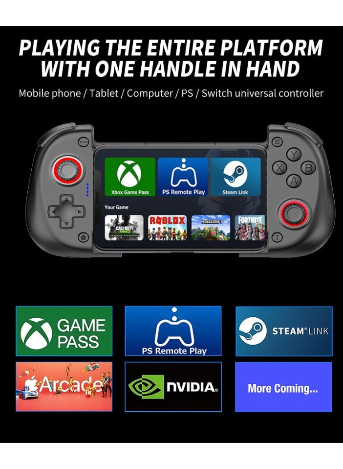 RALAN Classic Stretching Gamepad X3 Cooling Fan Gaming Controller Stretching:127~180mm/5-7.1inch for Nintendo Switch/Windows/Android V3 Direct Mode /iOS 13.4 or above Mac OS MFI Mode/Android Phone Tablet Standard HID Mode with Hall Joystick, Linear Hall Trigger, Dual Vibration Motor, 370mAh Lithium Battery Play 10 Hours - Image 2